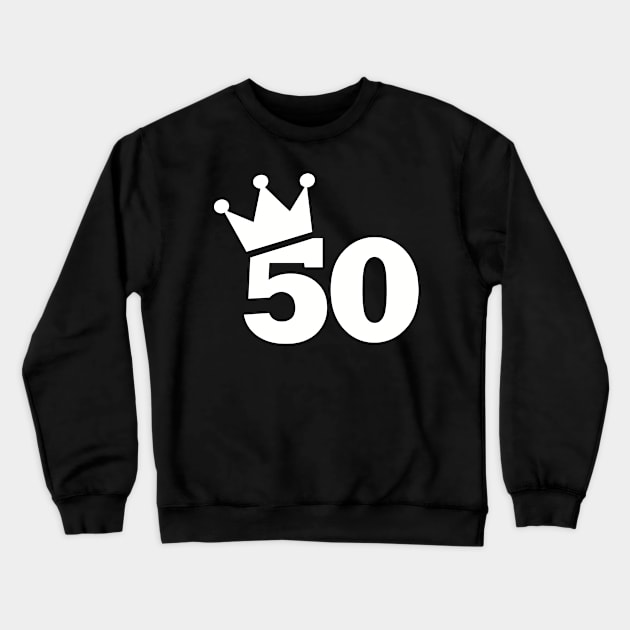 50th birthday crown Crewneck Sweatshirt by Designzz